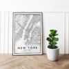 NYC Map, New York Poster, Printable Wall Art, Minimalist Decor, Street Map Art, Manhattan Print, Travel Gift, Digital Download (4)